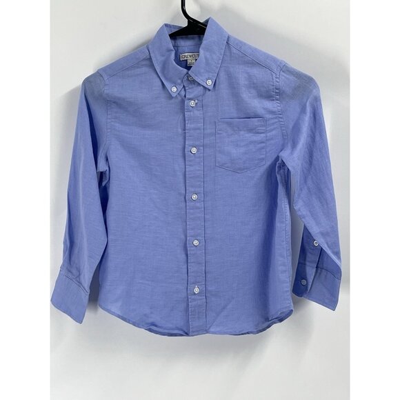 Crew Cuts Bundle of 3 Collared Shirts Long Sleeve Solid Check Plaid Blue Sz 8 - Picture 5 of 8